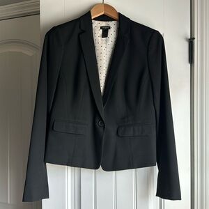 Ann Taylor Black One Button Blazer